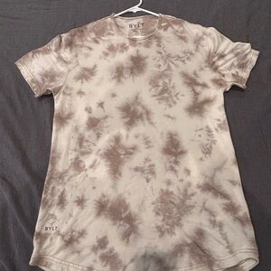 BYLT Basics Tie-Dye Short Sleeve Tee - Brown and Cream